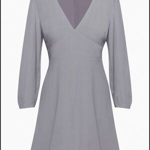Aritzia Grayson Gray Long Sleeve Dress